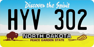 ND license plate HYV302