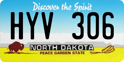 ND license plate HYV306