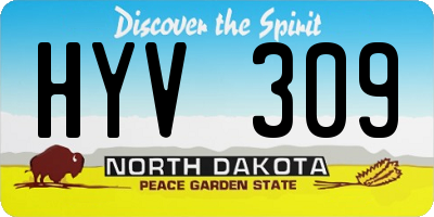 ND license plate HYV309