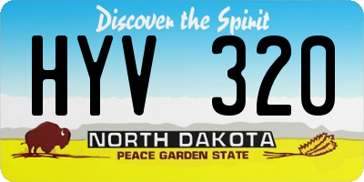 ND license plate HYV320