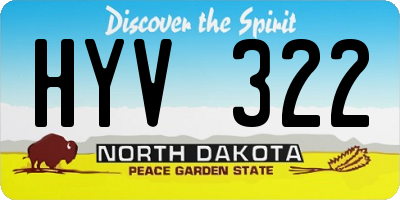 ND license plate HYV322