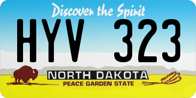 ND license plate HYV323