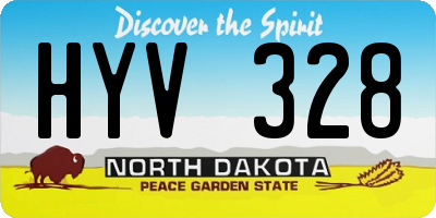 ND license plate HYV328