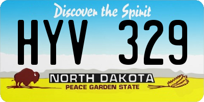 ND license plate HYV329