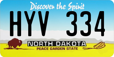 ND license plate HYV334