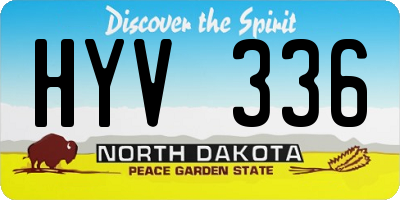 ND license plate HYV336