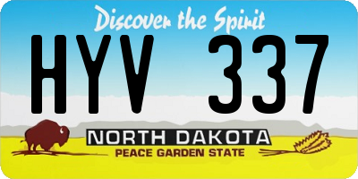ND license plate HYV337