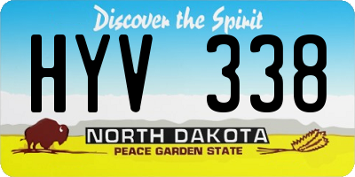 ND license plate HYV338