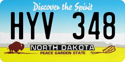 ND license plate HYV348
