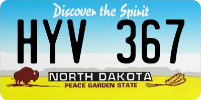 ND license plate HYV367