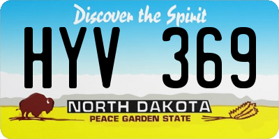 ND license plate HYV369