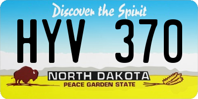 ND license plate HYV370