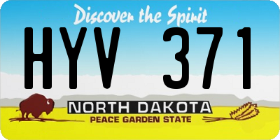 ND license plate HYV371