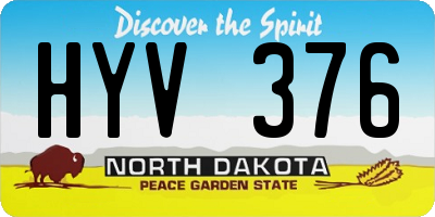 ND license plate HYV376