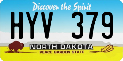 ND license plate HYV379