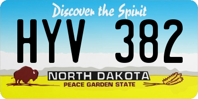 ND license plate HYV382