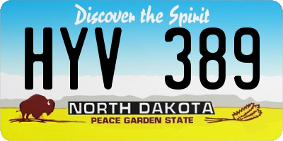 ND license plate HYV389