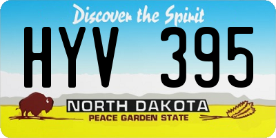 ND license plate HYV395