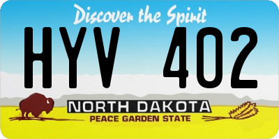 ND license plate HYV402