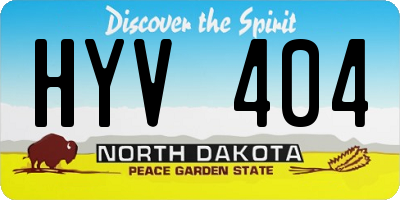 ND license plate HYV404