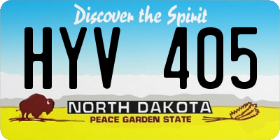 ND license plate HYV405