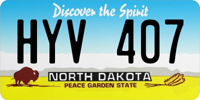 ND license plate HYV407