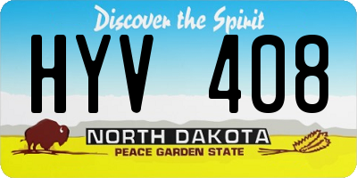 ND license plate HYV408