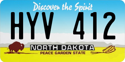 ND license plate HYV412