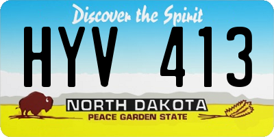 ND license plate HYV413