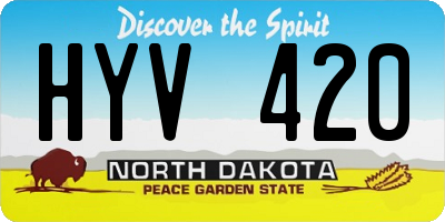 ND license plate HYV420