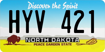 ND license plate HYV421