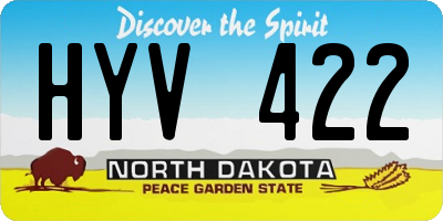ND license plate HYV422