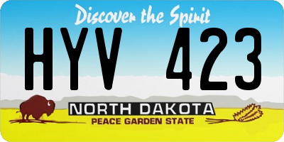 ND license plate HYV423