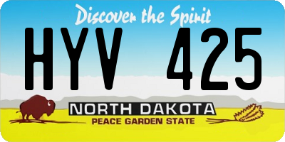 ND license plate HYV425
