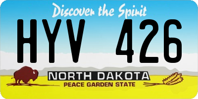 ND license plate HYV426