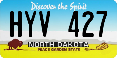 ND license plate HYV427
