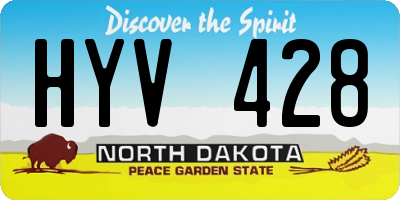 ND license plate HYV428
