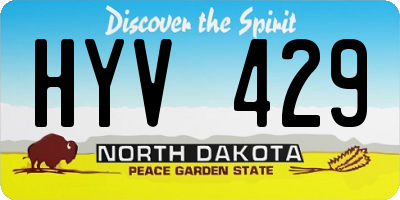 ND license plate HYV429