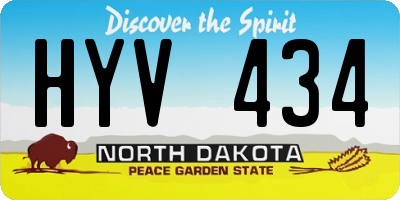 ND license plate HYV434