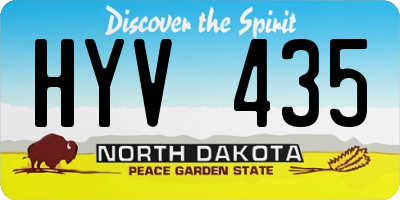 ND license plate HYV435
