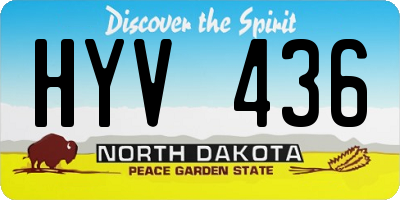 ND license plate HYV436