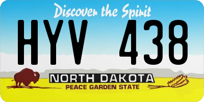 ND license plate HYV438