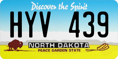 ND license plate HYV439
