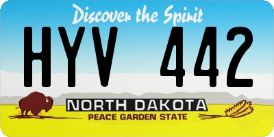 ND license plate HYV442