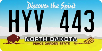 ND license plate HYV443