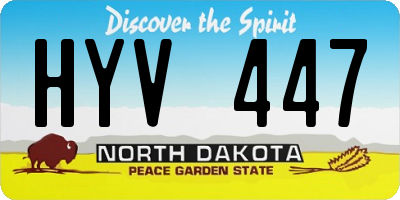 ND license plate HYV447