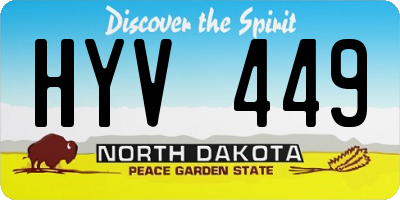 ND license plate HYV449