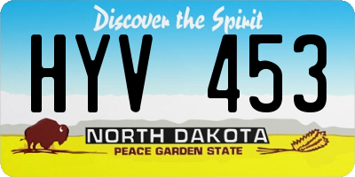 ND license plate HYV453