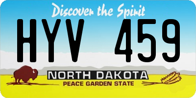ND license plate HYV459
