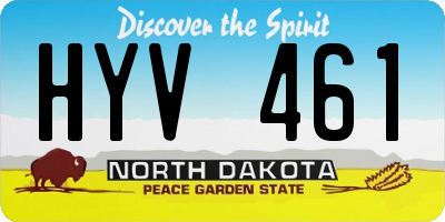 ND license plate HYV461
